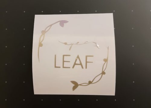 Project: Leaf sticker (failed attempt)